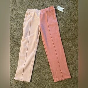 Athletic Works color block pink wide leg pant - girls size